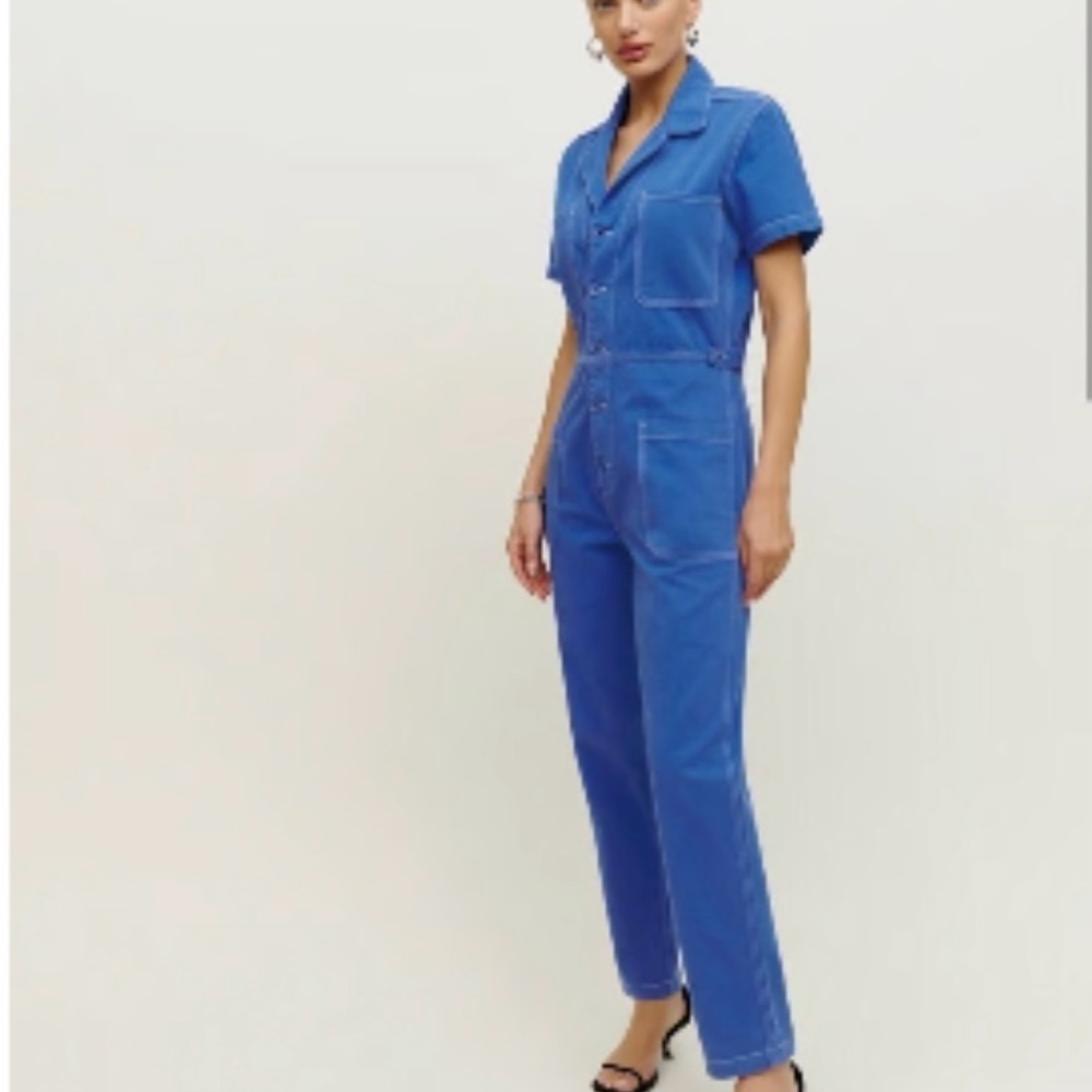 Reformation / Blue Jumpsuit / Size, 6